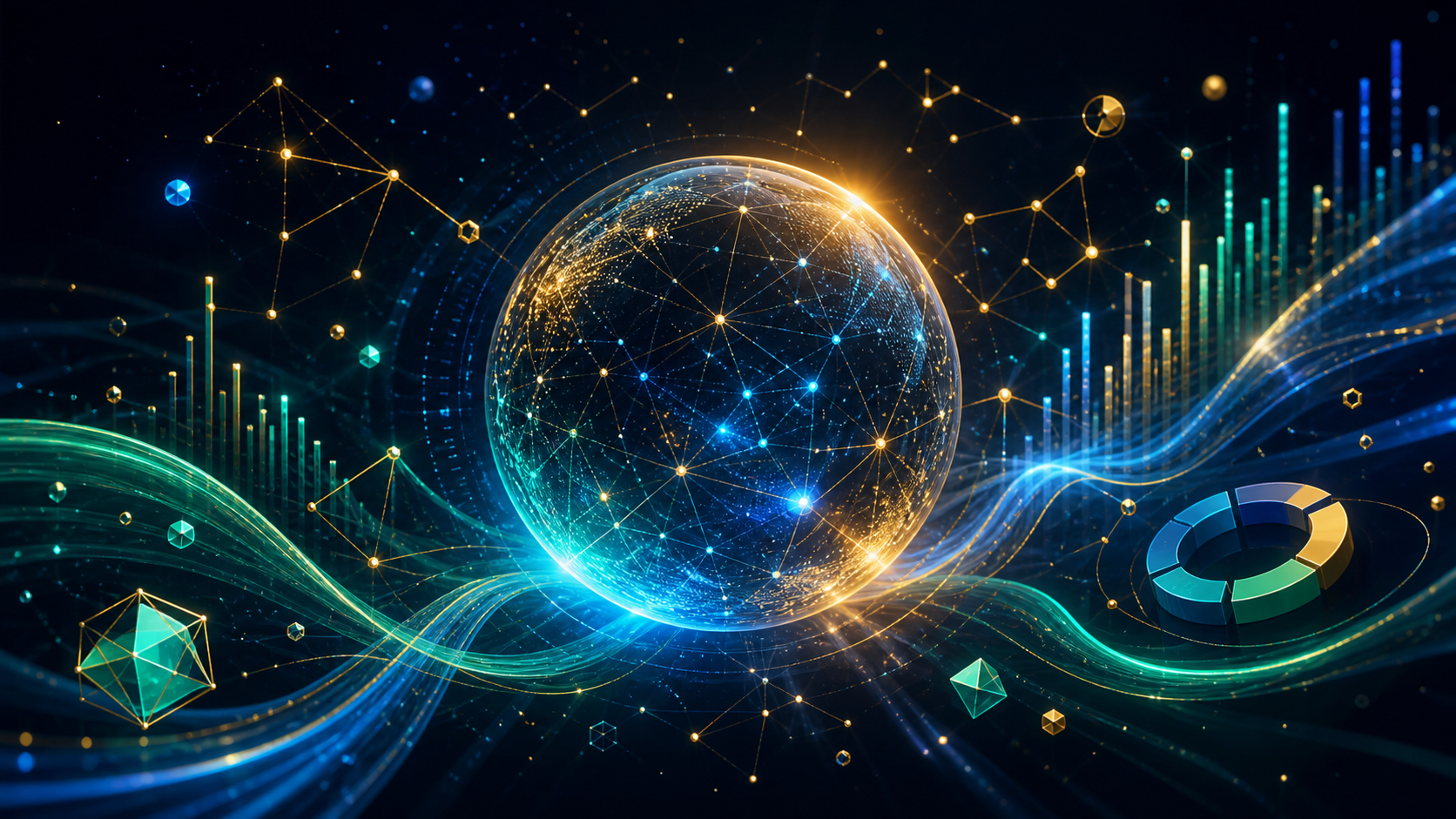 Colorful data intelligence insight visualization